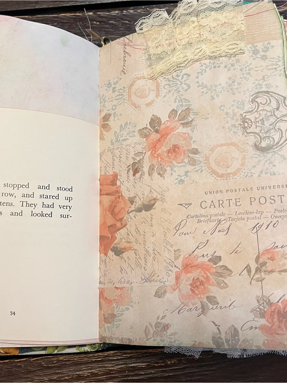 Junk Journal Nature Music Hymns Christian Faith Based Softcover Decorated 3 Sig